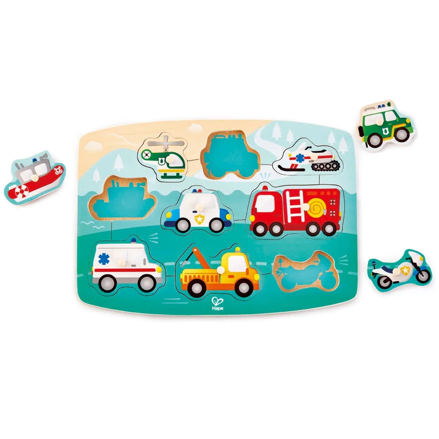 Emergency Peg Puzzle Hape