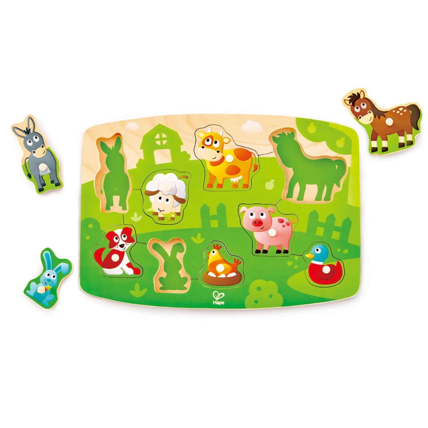 Farmyard Peg Puzzle Hape