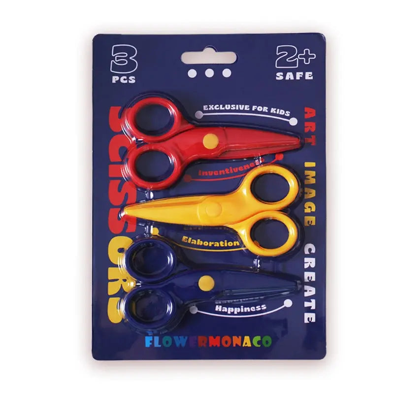 Flower Monaco Three sets of Children's Safety Scissors FlowerMonaco