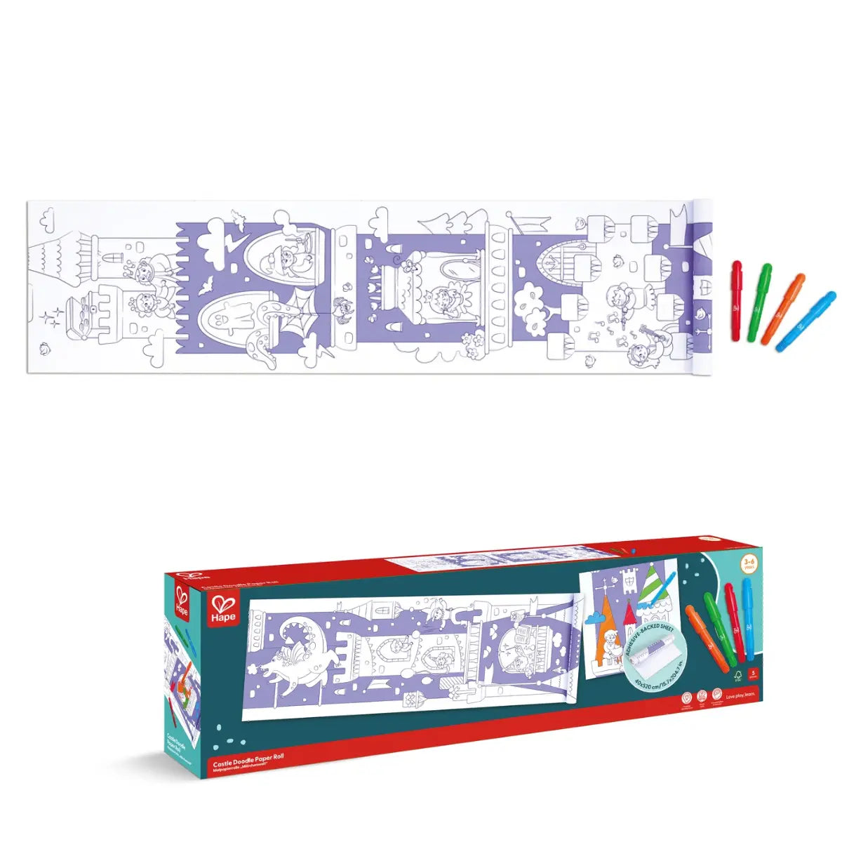 HAPE Roll-V (2軸タイプ)　ハペロール V Hape Castle Doodle Paper Roll - HapeToys
