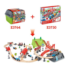 Hape Contruction and Busy City Railway Bundle Gift Set
