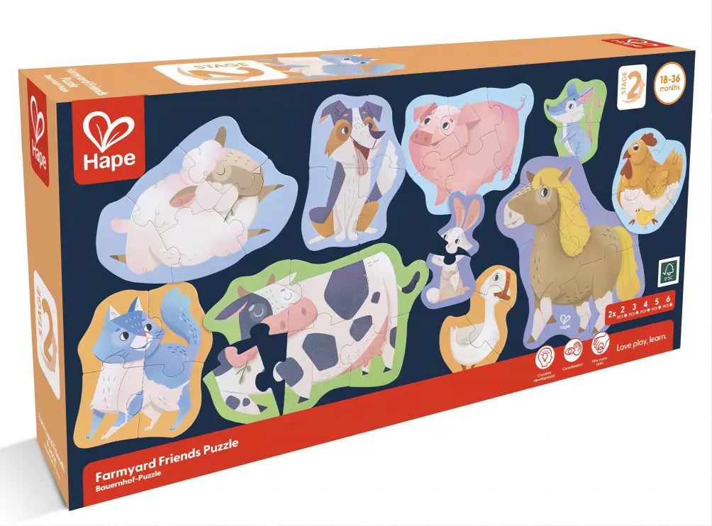 Hape Farm Animal Puzzle Hape-Toy-Market