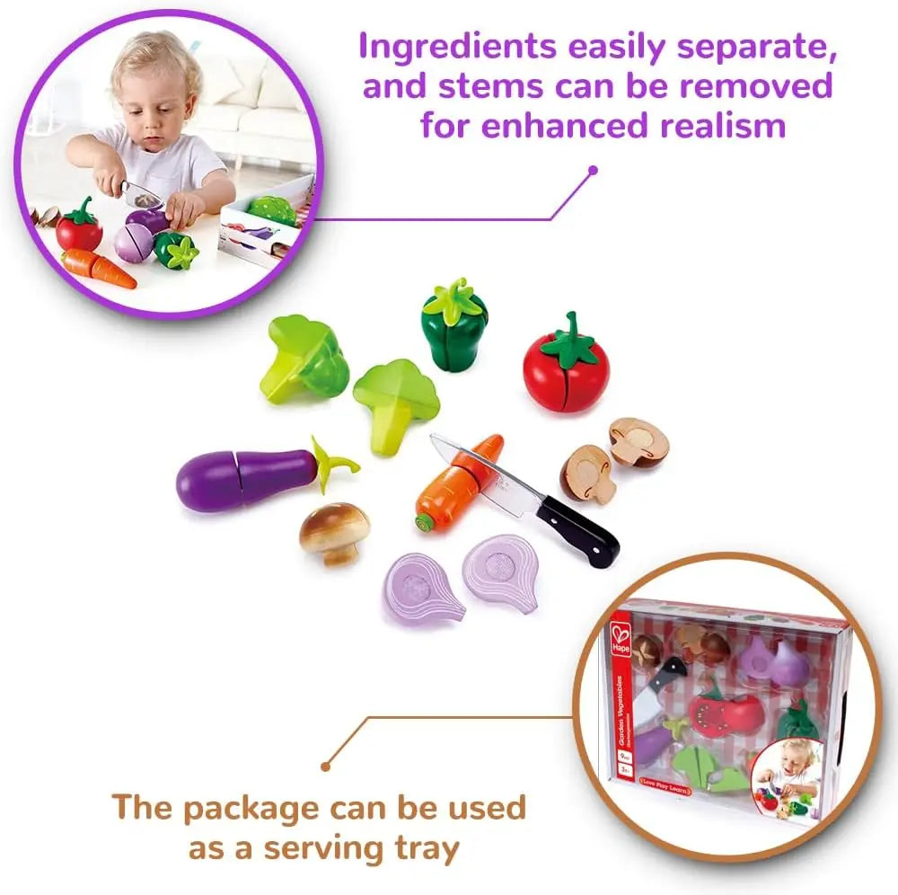 Hape Garden Vegetables | Wooden Cooking Accessories for Kids, Pretend Play Food Hape-Toy-Market
