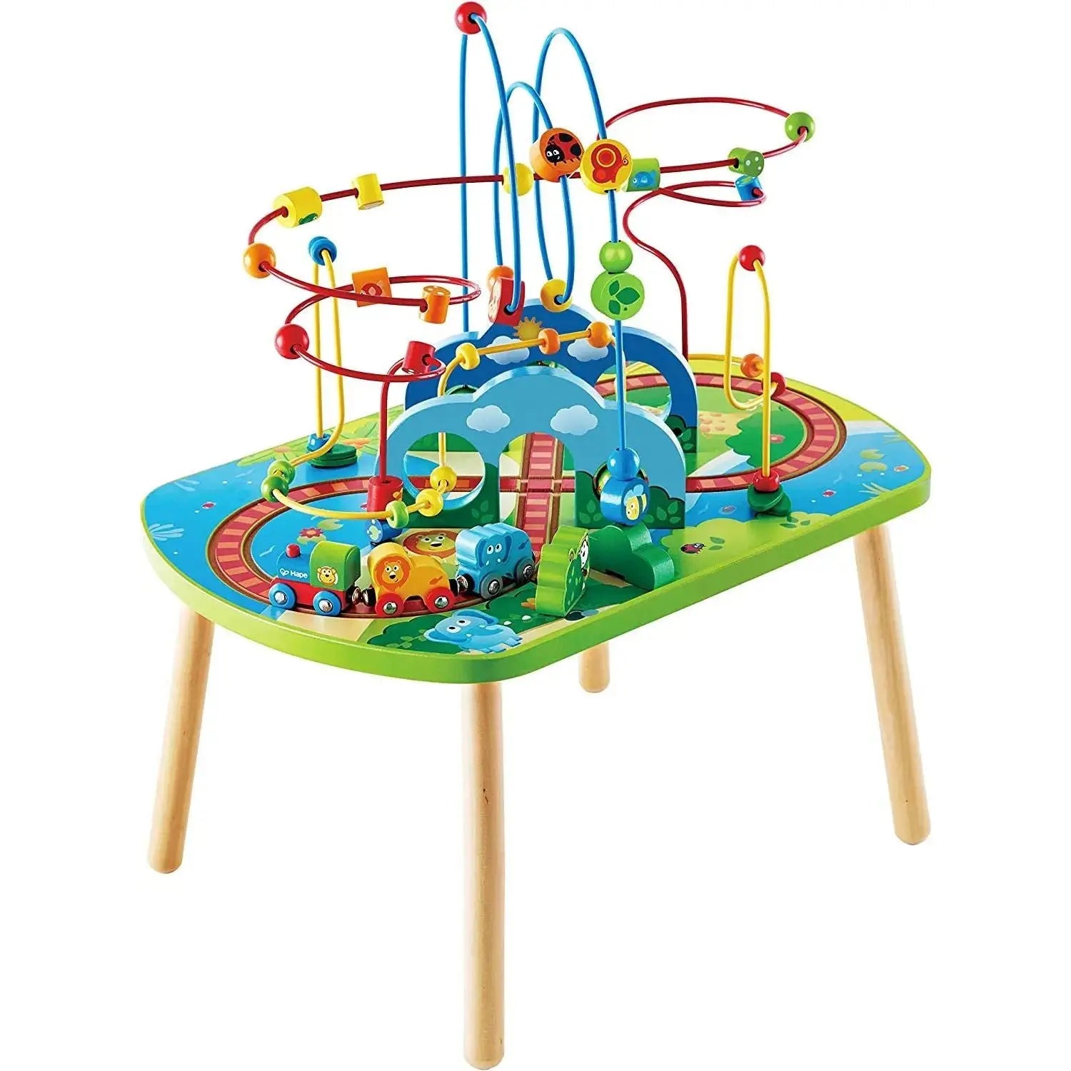 Hape Kids Wooden Play Station & Art Activity Easel Table Set with