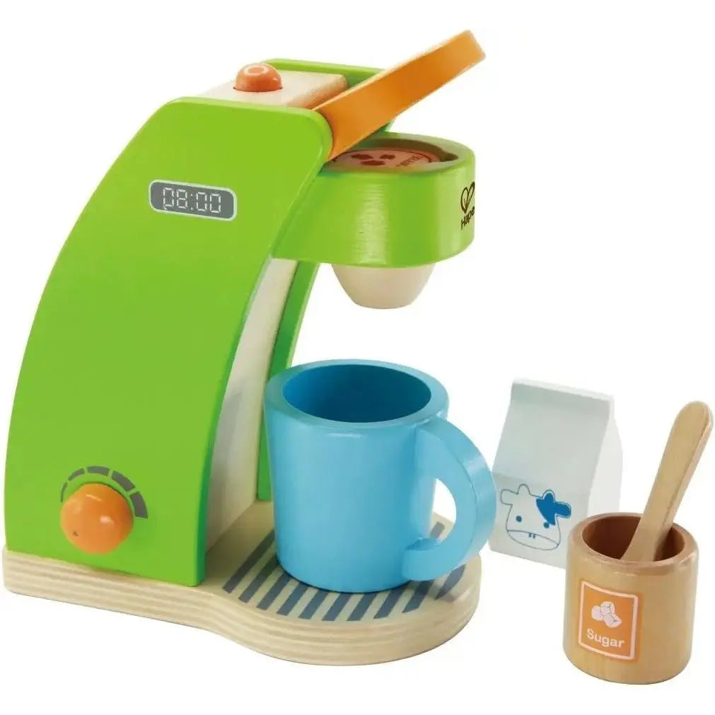 Hape Kid's Coffee Maker Wooden Play Kitchen Set with Accessories