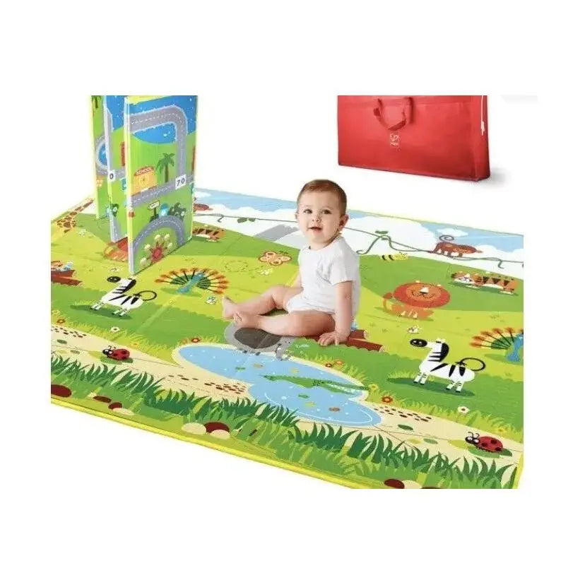 Large 2 Sided Reversible Baby Activity Foam Foldable Play Mat - – Hape Toys  (Hape International Inc.)