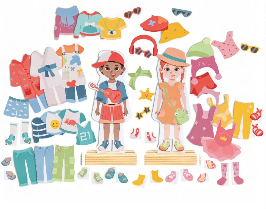 Hape Magnetic Seasons Dress Up Wooden Puzzle Hape-Toy-Market