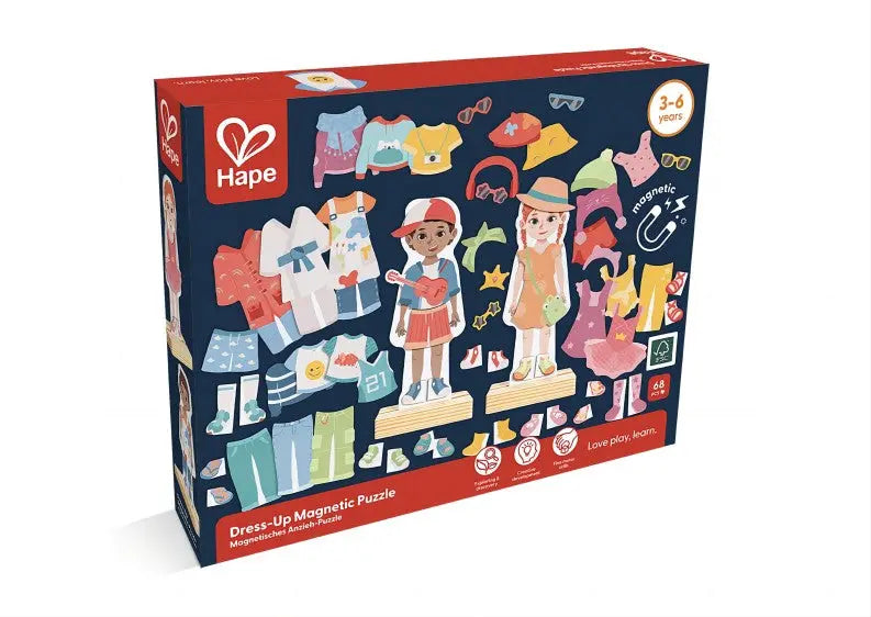 Hape Magnetic Seasons Dress Up Wooden Puzzle Hape-Toy-Market