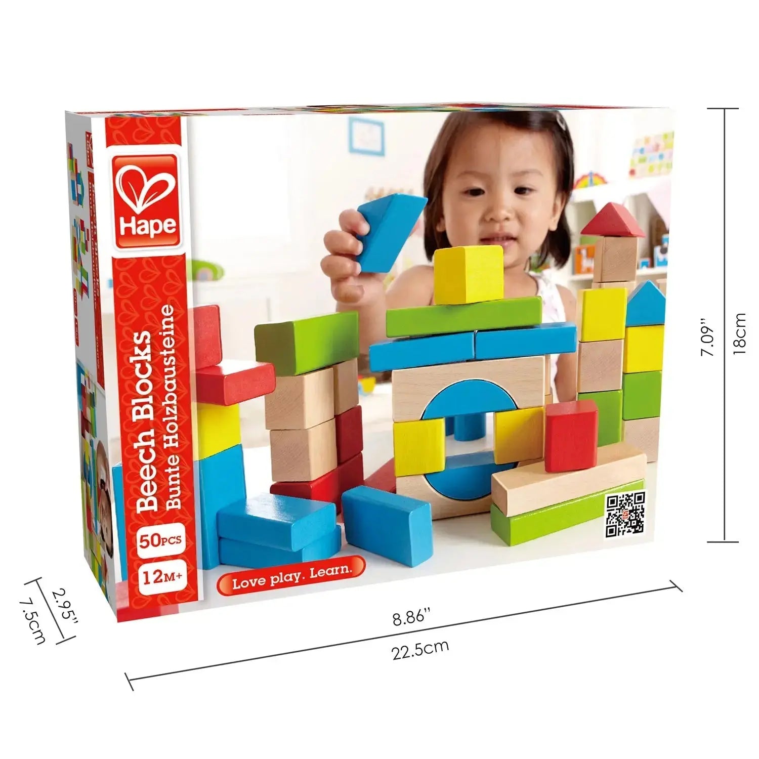 Hape Maple Wood Kids Building Blocks