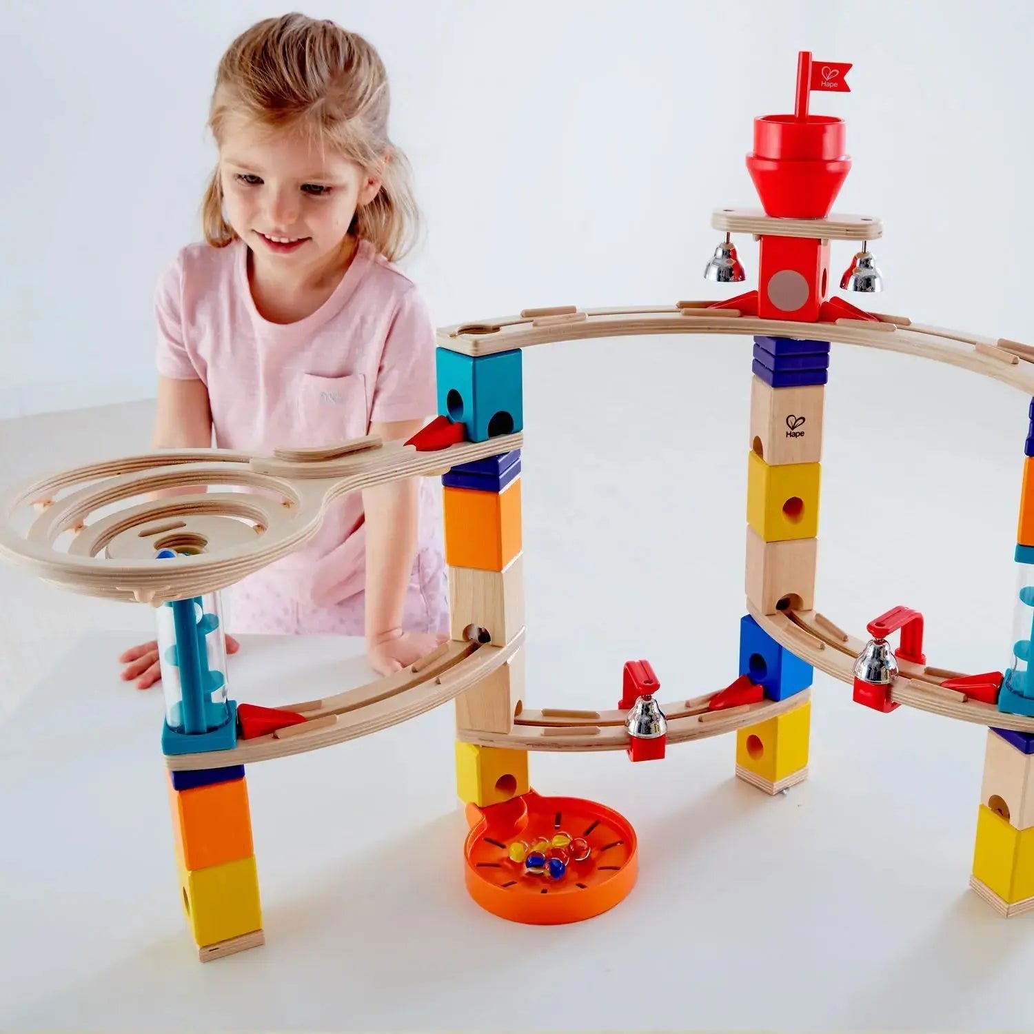 Hape Quadrilla Castle Escape Wooden Marble Run Blocks