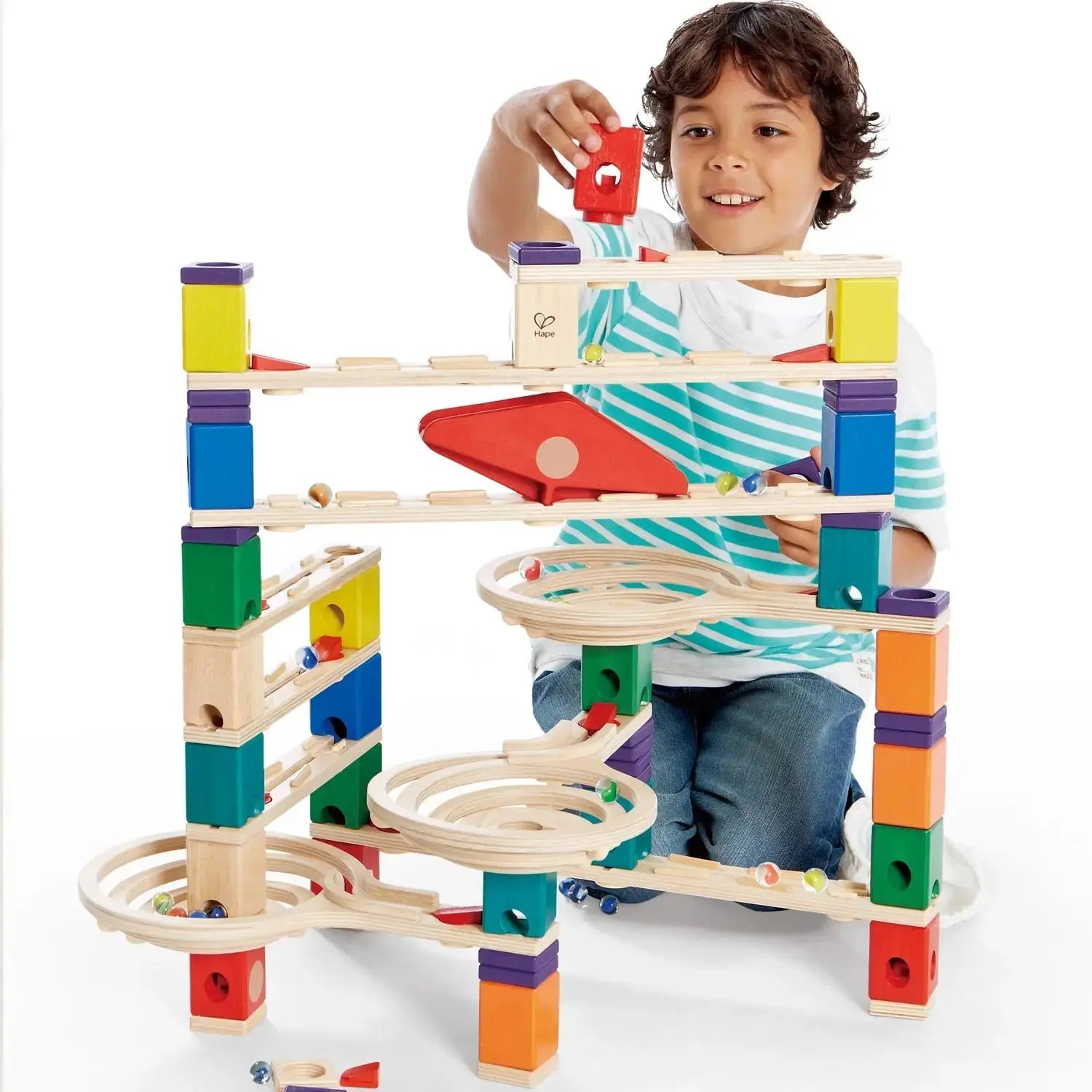 Hape Quadrilla Vertigo Wooden Marble Run Blocks