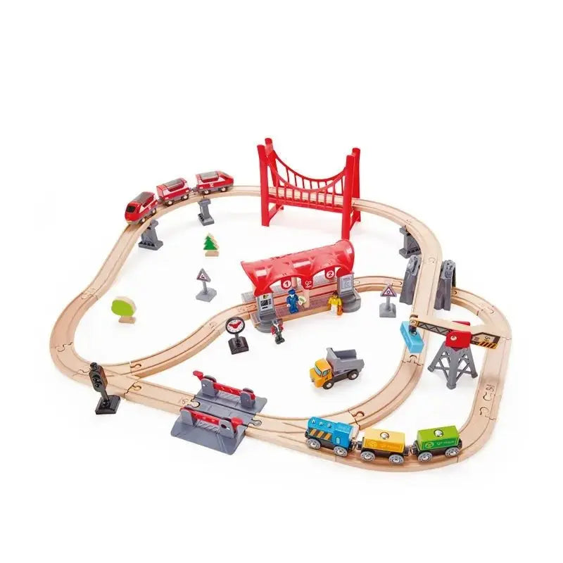 Hape Wooden Busy City Train Rail Set Hape Toys (Hape – HapeToys
