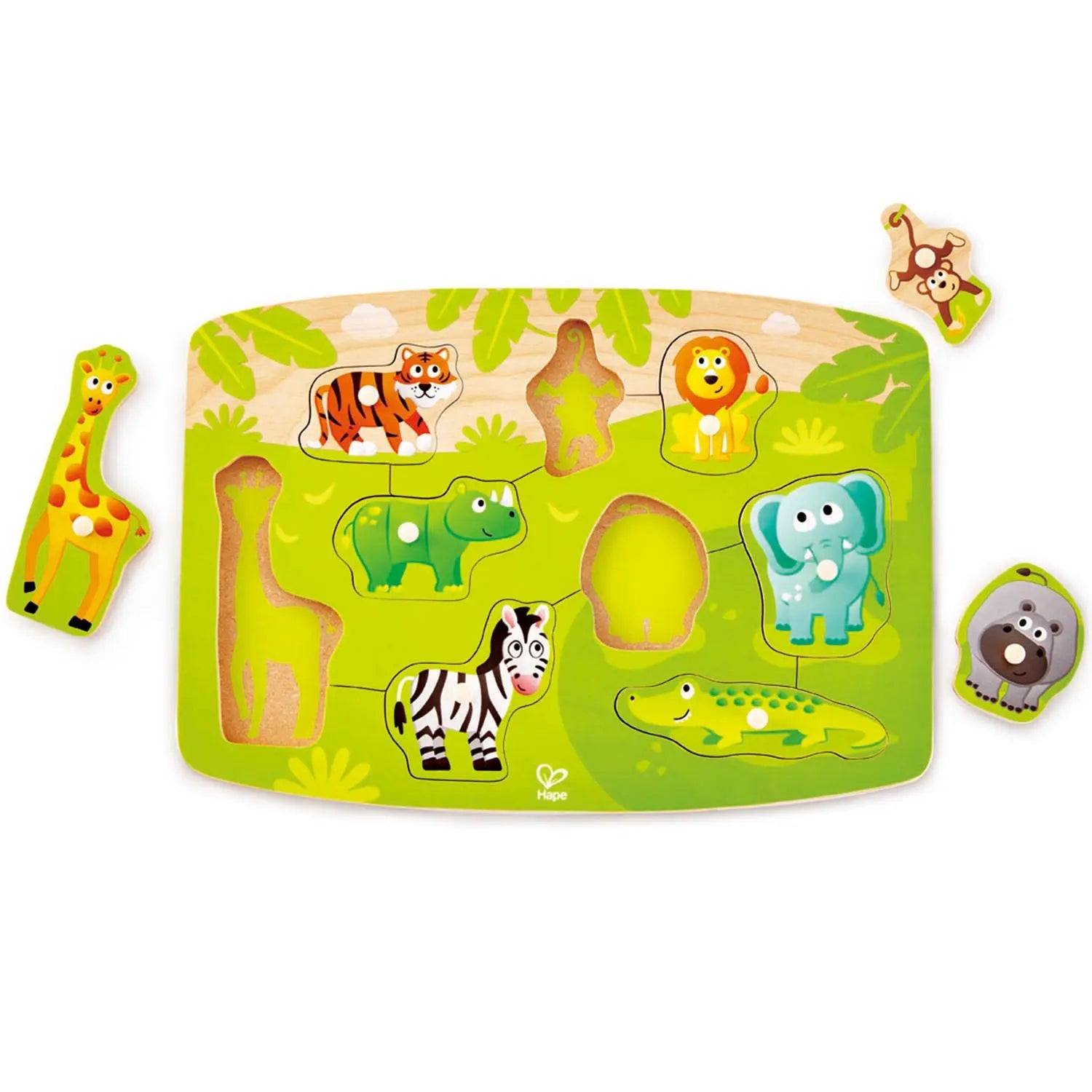 ハペ5種 Jungle Peg Puzzle - HapeToys