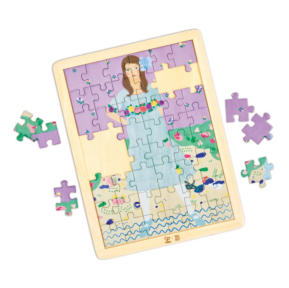 Hape x The Met Klimt Mäda Primavesi Wooden Frame Puzzle – 48-Piece