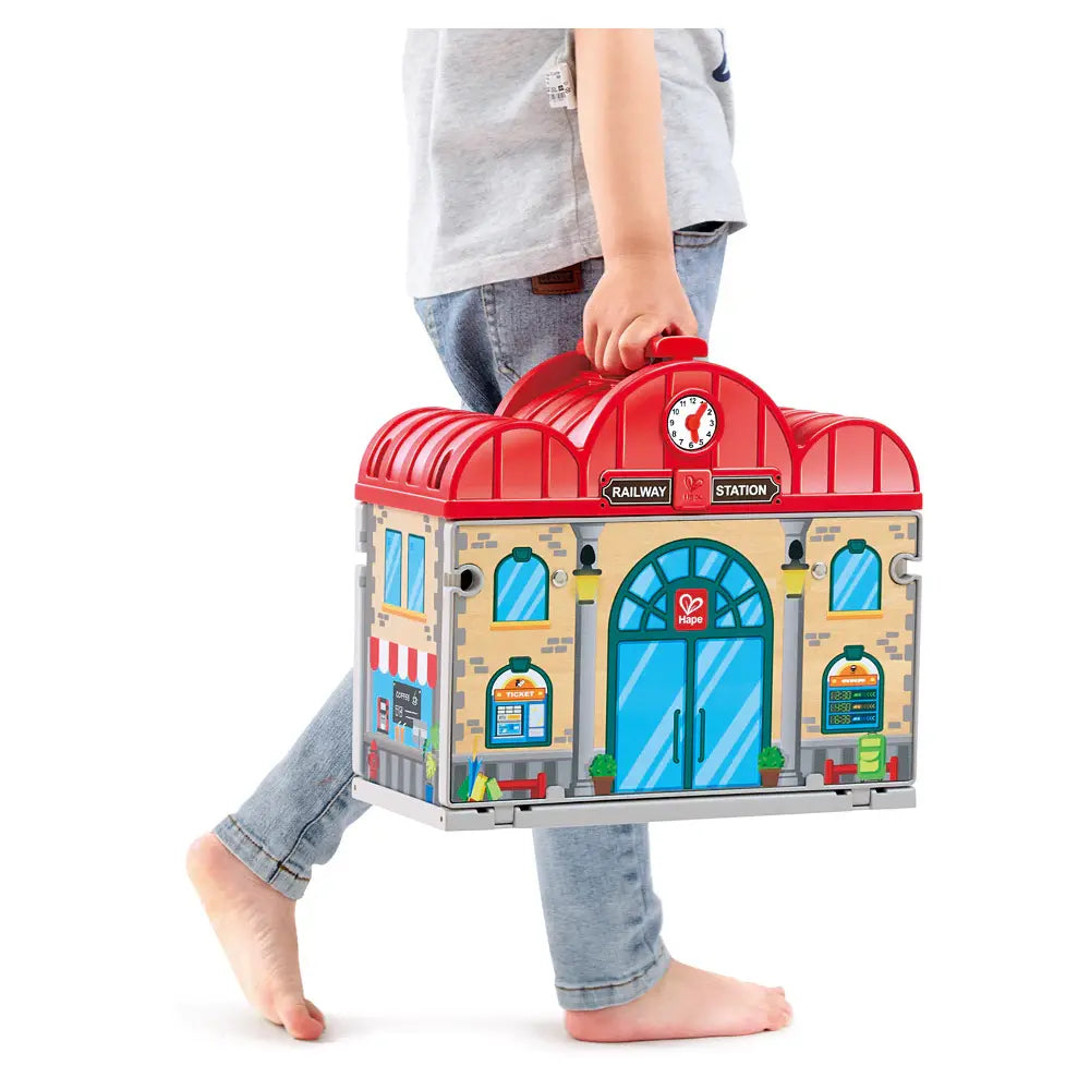Portable Train Station Set Hape-Toy-Market