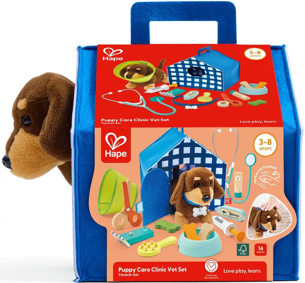 Puppy Care Clinic Vet Set Hape-Toy-Market