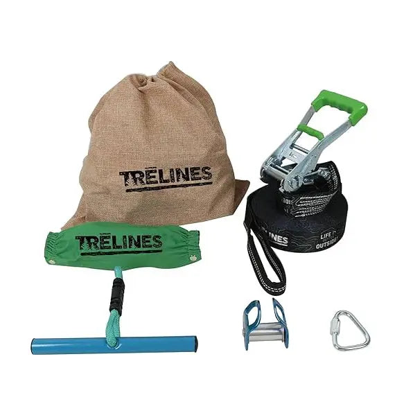 Trelines Ninja Rollerline for Kids Backyard Warrior Course - Simple T-Bar Ride - Easy to Hold & Ride, Max Weight 250lbs TRELINES