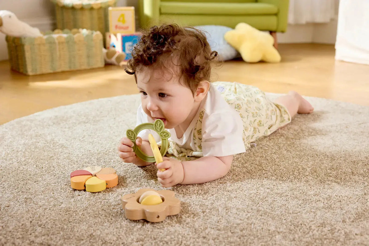 Rose Rattle Hape x The Met Flower Rattle Set – 3-Piece Baby Sensory Toy Set with ...