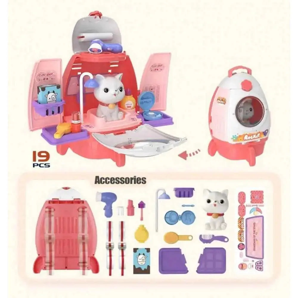 BOWA Interactive Pet for Carrier Rocket Backpack Toy for Girls Pretend