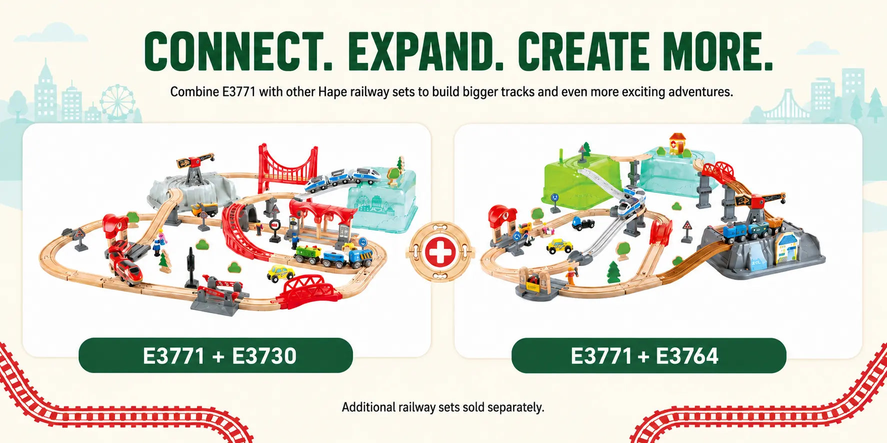 Hape City Railway and Train Bucket Set