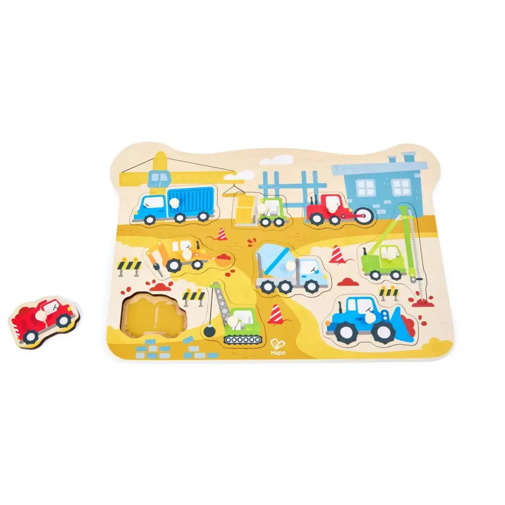 Construction Vehicles Peg Puzzle