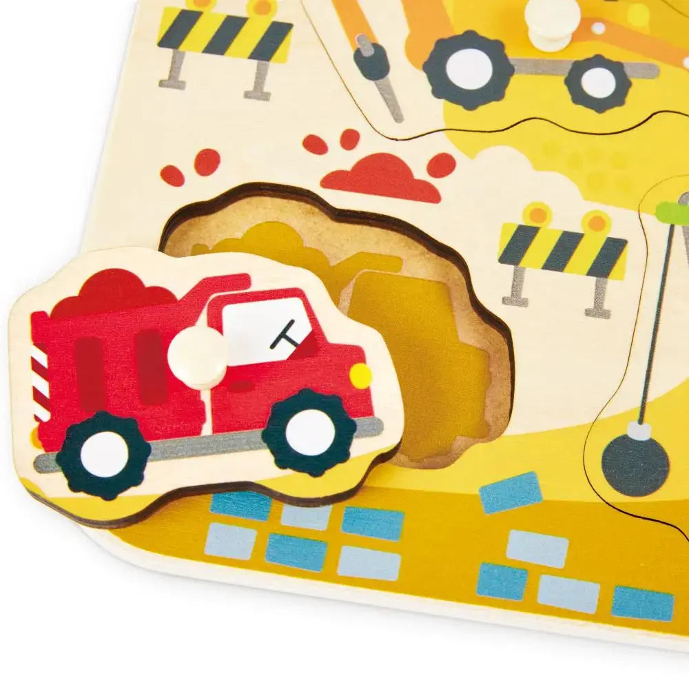 Construction Vehicles Peg Puzzle