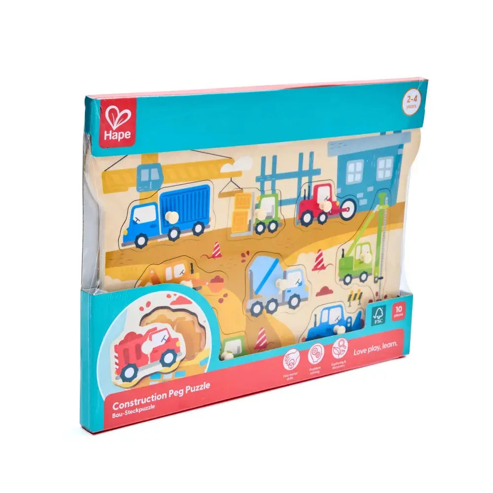Construction Vehicles Peg Puzzle