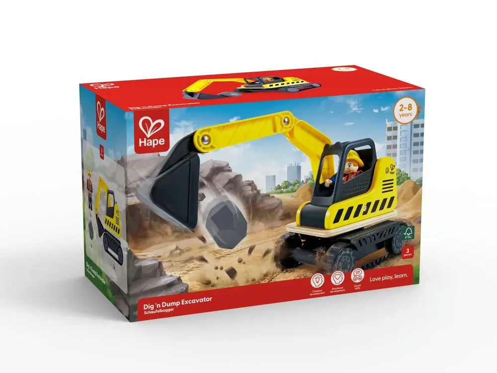 Dig 'n Dump Excavator Hape-Toy-Market