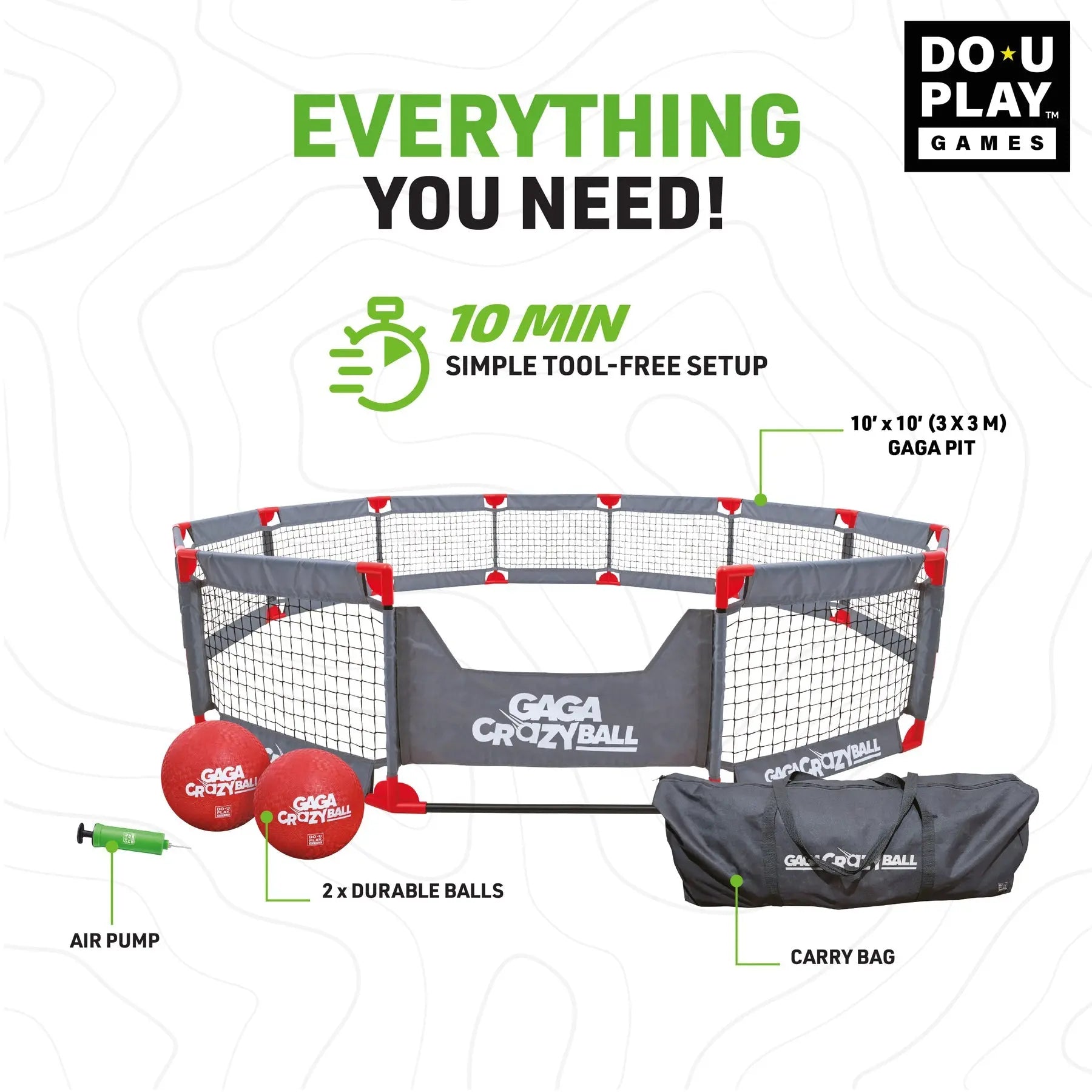 Do-U-Play™ GAGA CrazyBall Game Kit DO-U-PLAY