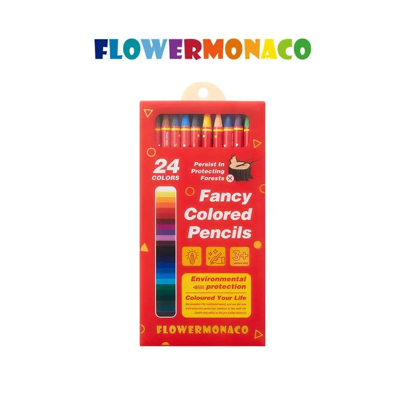 Flower Monaco Dual-headed Colored Pencils-24 colors FlowerMonaco