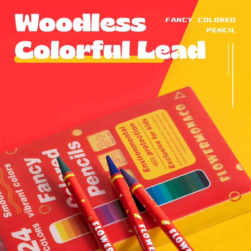 Flower Monaco Dual-headed Colored Pencils-24 colors FlowerMonaco