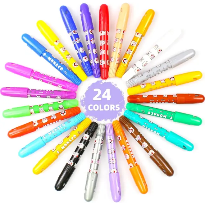 Flower Monaco Silky Crayons 24 color FlowerMonaco