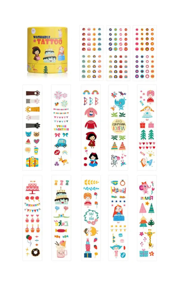 Flower Monaco Washable Tattoos (Monsters & Robot Theme)                                                                                140 tattoo  patterns on 10 sheets, 120 stickers on 3 sheets ** FlowerMonaco