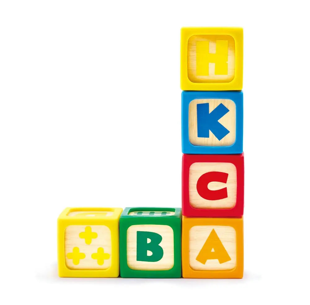 Grip-n-Stack Silicone & Wood Blocks Hape-Toy-Market