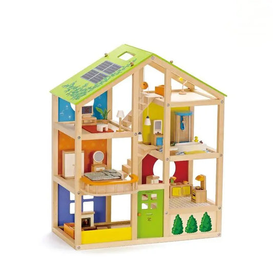 Hape All Seasons Kids Wooden Dollhouse Hape-Toy-Market