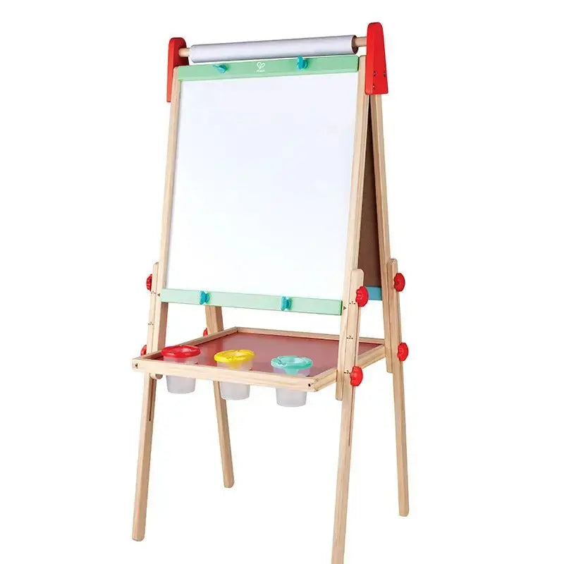 Hape All-in-One Wooden Kid's Art Easel with Paper Roll and Accessories