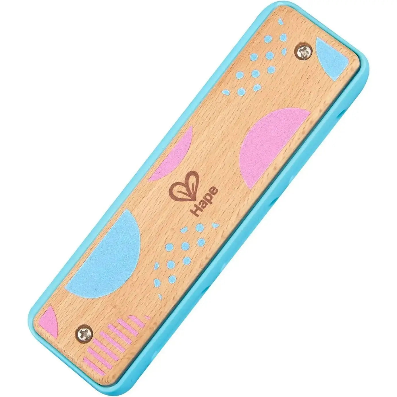 Hape Blues Harmonica 10 Hole Wooden Musical Instrument Toy
