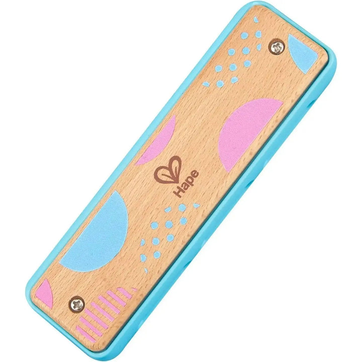 Hape Blues Harmonica 10 Hole Wooden Musical Instrument – HapeToys