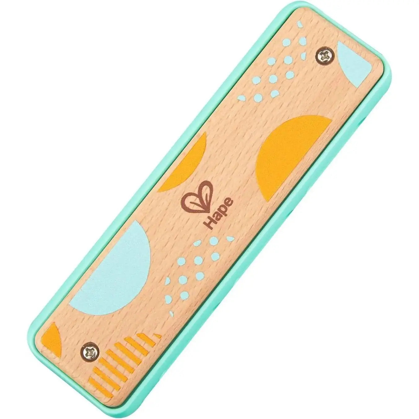 Hape Blues Harmonica 10 Hole Wooden Musical Instrument Toy