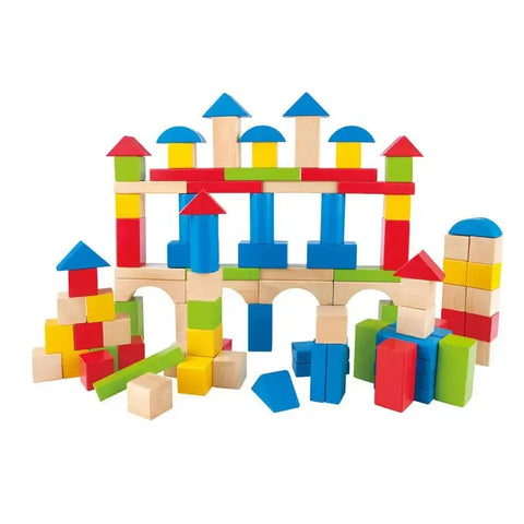  Bright Creations 100 Piece Wooden Blocks for Crafts