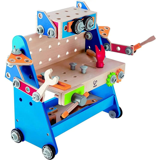 Hape Build-a-Robot Wooden Tool Workbench Pretend Play Construction Builder Set