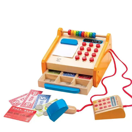Hape Checkout Register Kid's Wooden Pretend Play Set