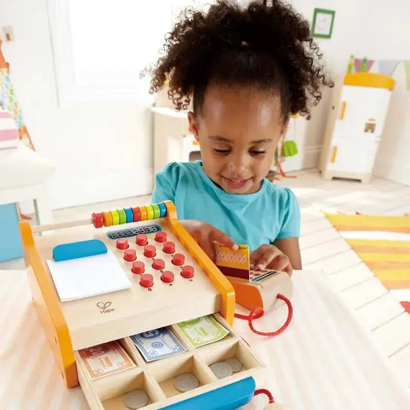 Hape Checkout Register Kid's Wooden Pretend Play Set
