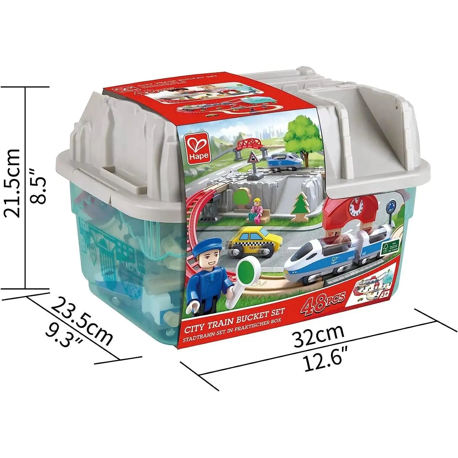 Hape City Railway and Train Bucket Set
