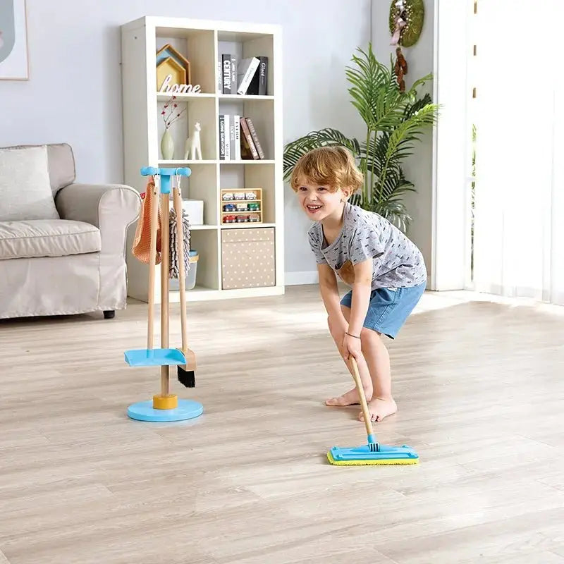 Kids Cleaning Set Toys Toddler Broom Baby Mop Dustpan Playset