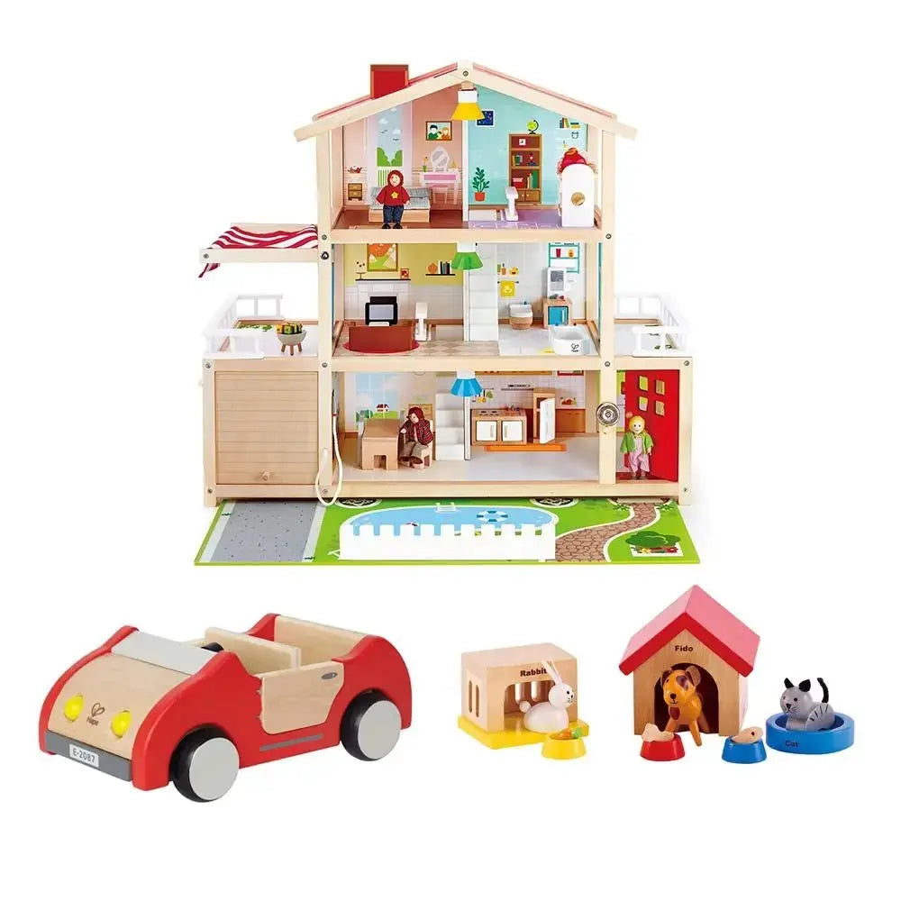 Hape Doll House Family Mansion Bundle Gift Set