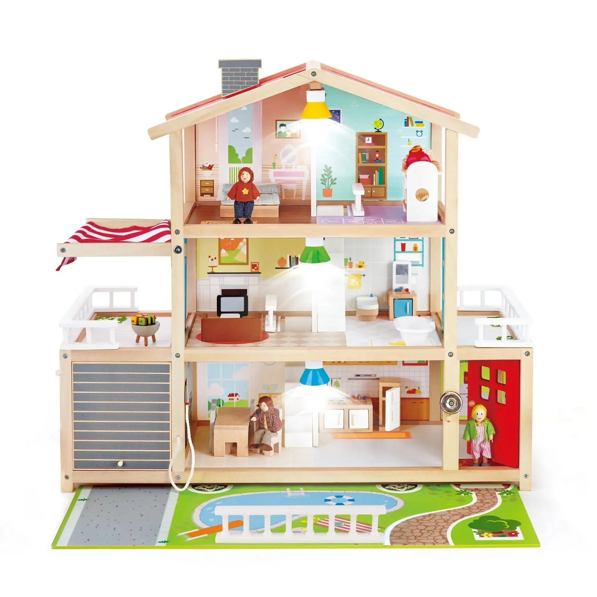 Hape Doll House Family Mansion Bundle Gift Set