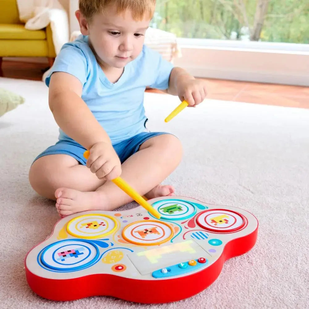 Hape Dynamic Pixel Drum Toy for Toddlers