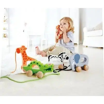Hape Elephant Wooden Push and Pull