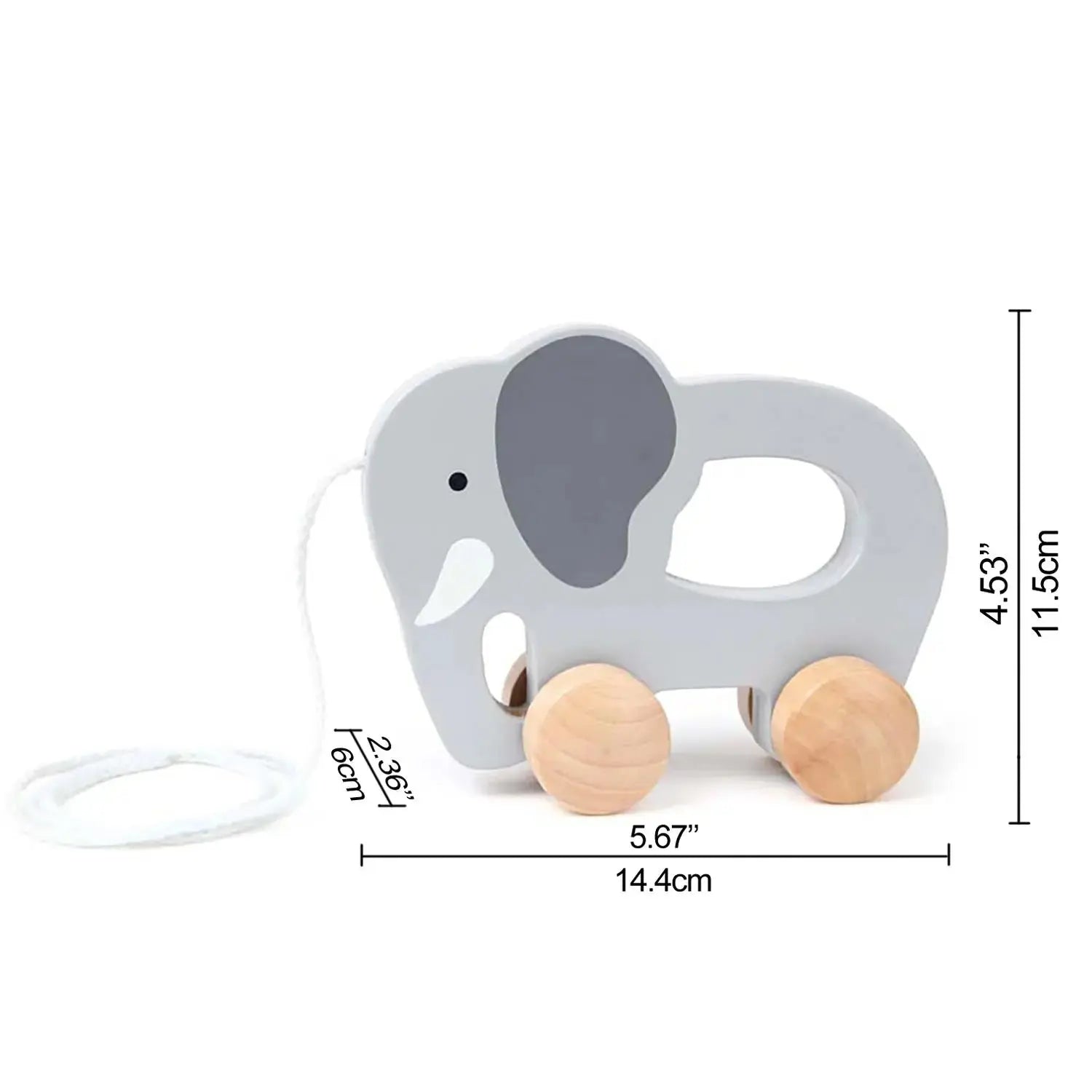 Hape Elephant Wooden Push and Pull